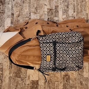 Tommy Hilfiger Shoulder Pattern Dark Blue & Gray Bag